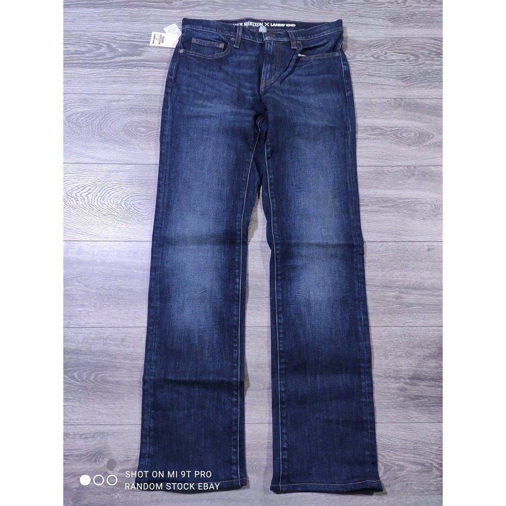 Lands End Jeans Mens 30 x 34 Blue Buck Creek Wash Blake Shelton Off Stage Jeans